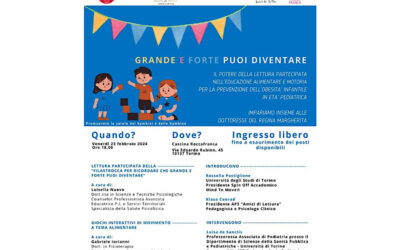 Grande e forte puoi diventare – Il potere della lettura partecipata nell’educazione alimentare e motoria per la prevenzione dell’obesità infantile in età pediatrica