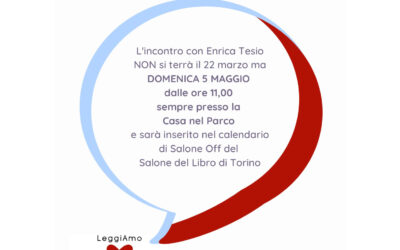 ⛔️ VARIAZIONE DATA ⛔️ presentazione libro di Enrica Tesio